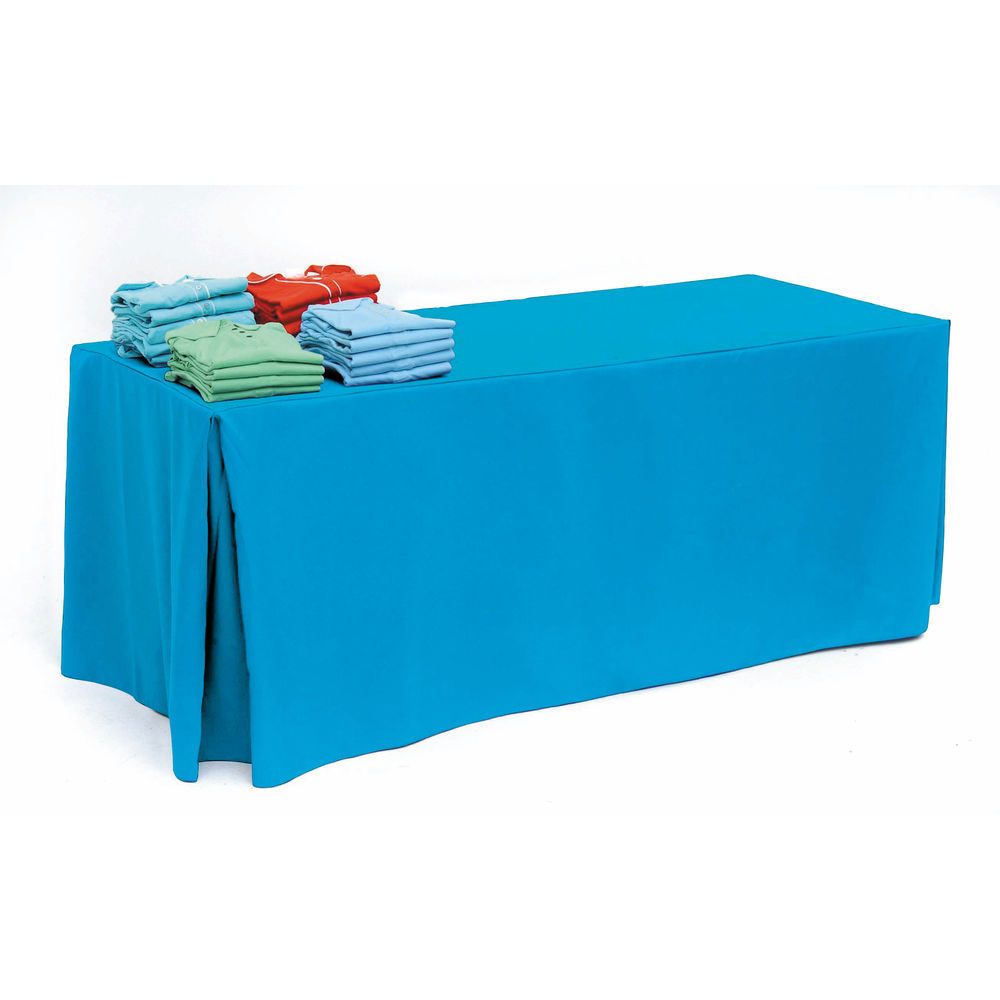TABLECOVER, FITTED, 8FT TURQUOISE CRNR P