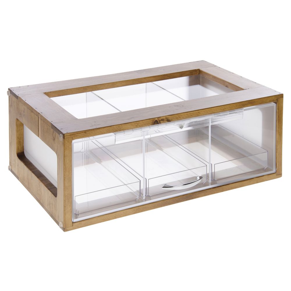Cal Mil Bread Display Case Madera Collection 8&#39;L x 13"W x 20 1/2"H Wood/Acrylic 