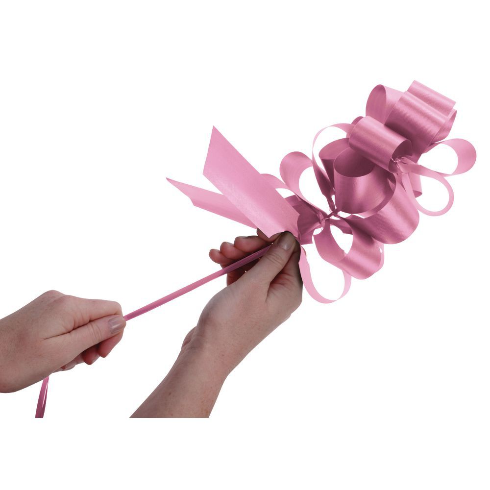 Pink Flora-Satin Pull Bows