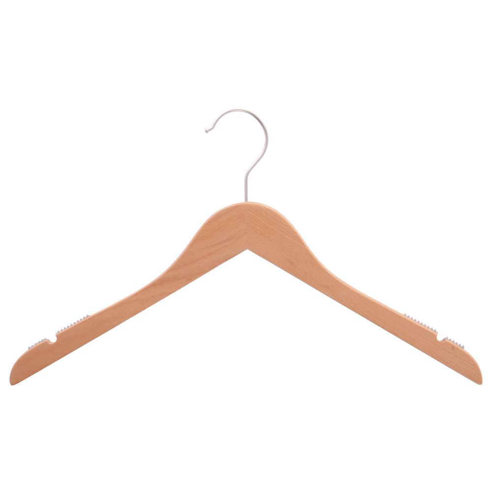 17" Wooden Clothes Hangers, Beech
