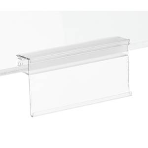 Clear Plastic 1 1/4L Shelf Molding Sign Clip 25 per Bag 