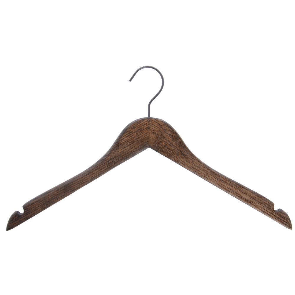 17" Wooden Clothes Hangers, Darkwood